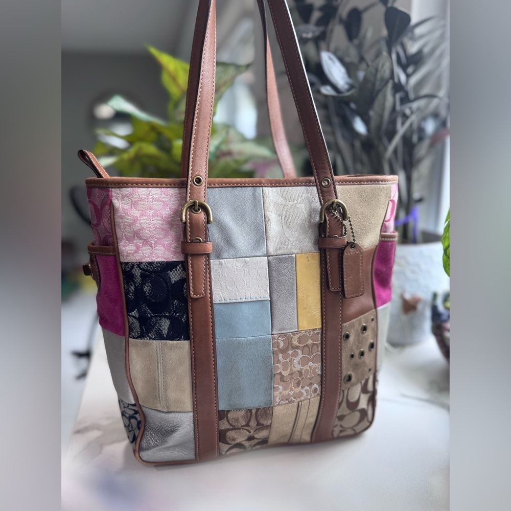 Coach Patchwork Tote #10001 Vintage +CHARMS - Picture 4 of 8